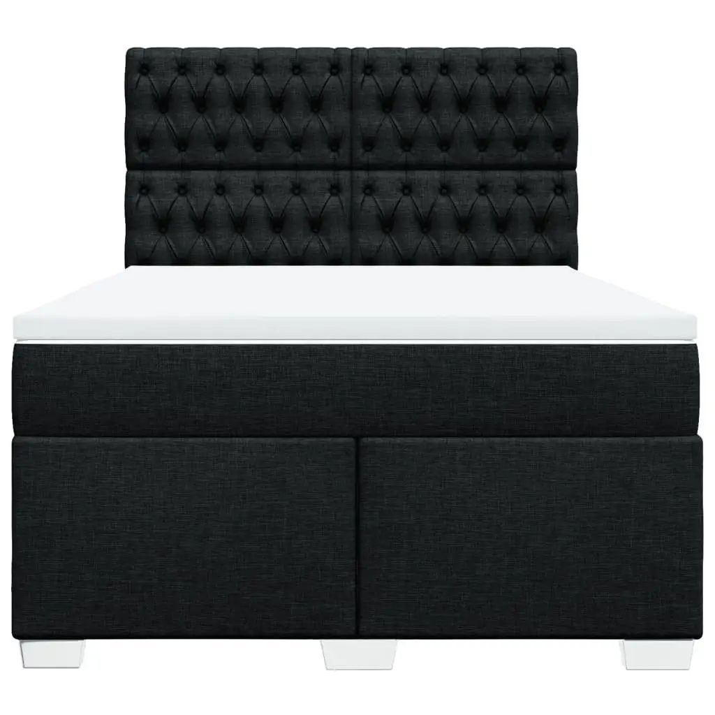 Double Box Spring Bed with Adjustable Headboard