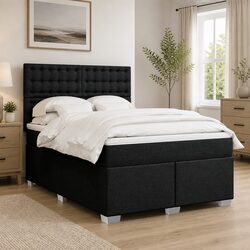 Double Box Spring Bed with Adjustable Pocket Spring Mattress