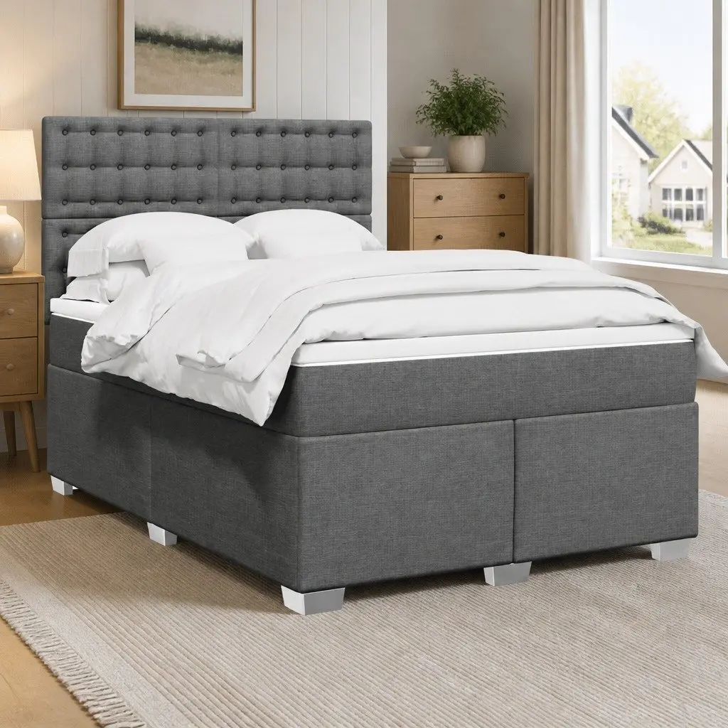 Queen Box Spring Bed with Pocket Spring Mattress