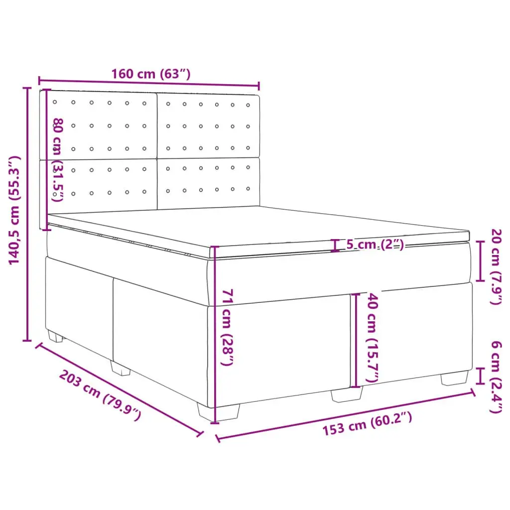 Queen Box Spring Bed with Pocket Spring Mattress