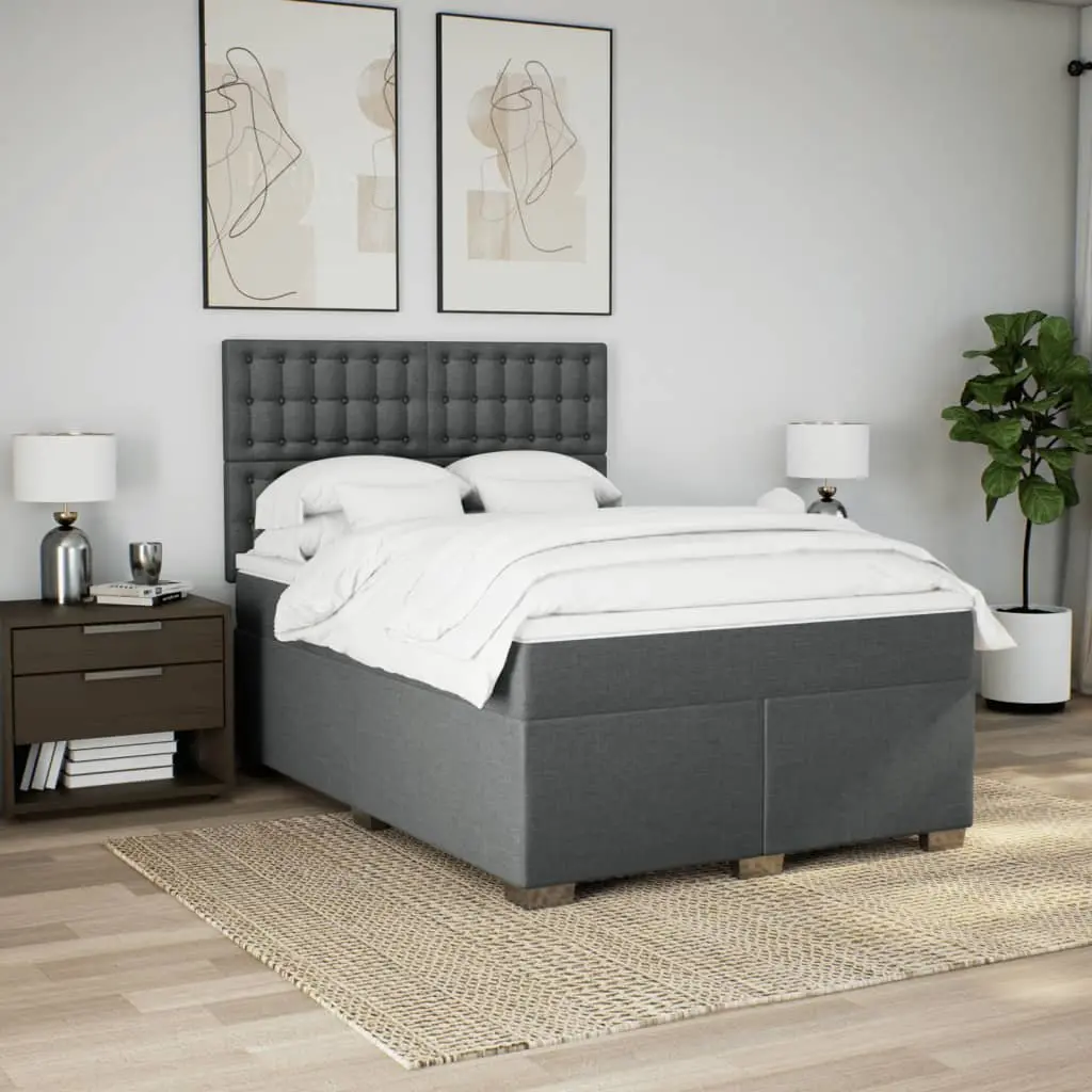 Queen Box Spring Bed with Pocket Spring Mattress