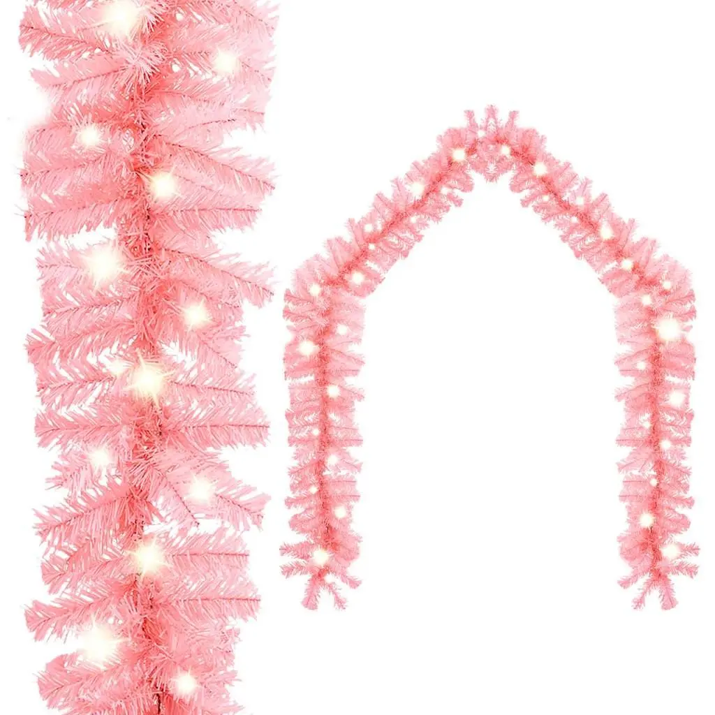 Christmas Garland PVC 20m Pink