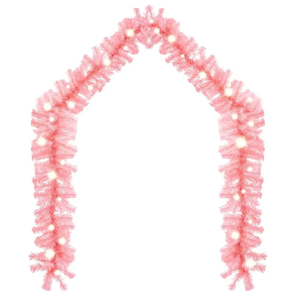 Christmas Garland PVC 20m Pink