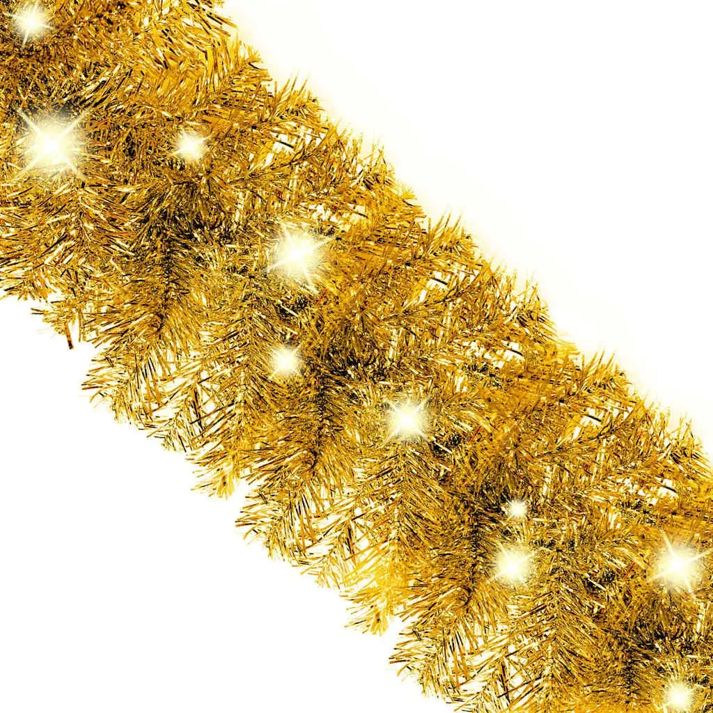 Christmas Garland LED Lights 10m Gold