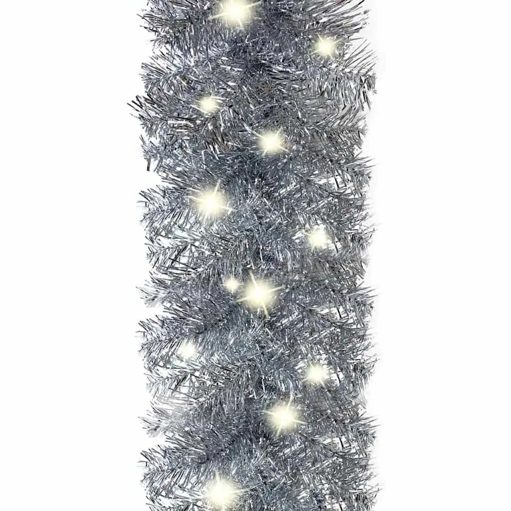 Christmas Garland LED Lights 10m Silver