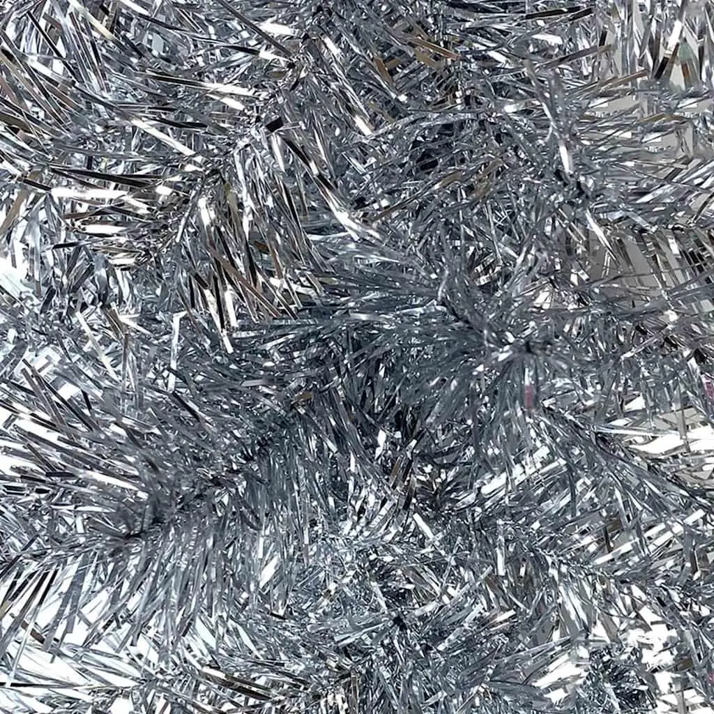 20m Silver Christmas Garland with LED Lights