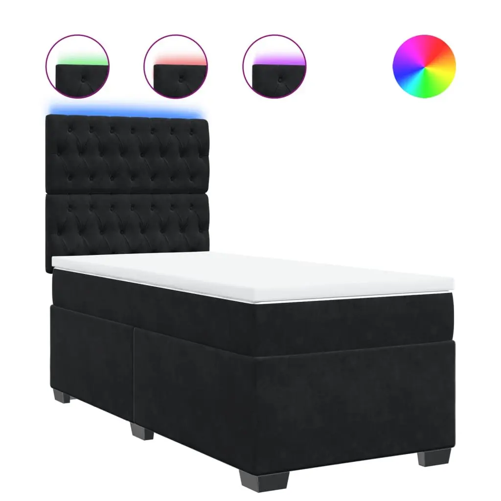 King Single Bed with Pocket Mattress & LED Headboard