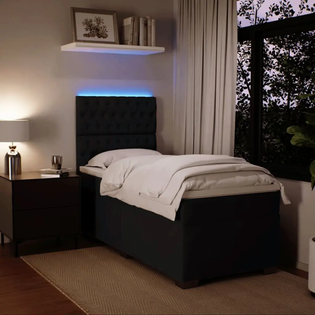 King Single Bed with Pocket Mattress & LED Headboard
