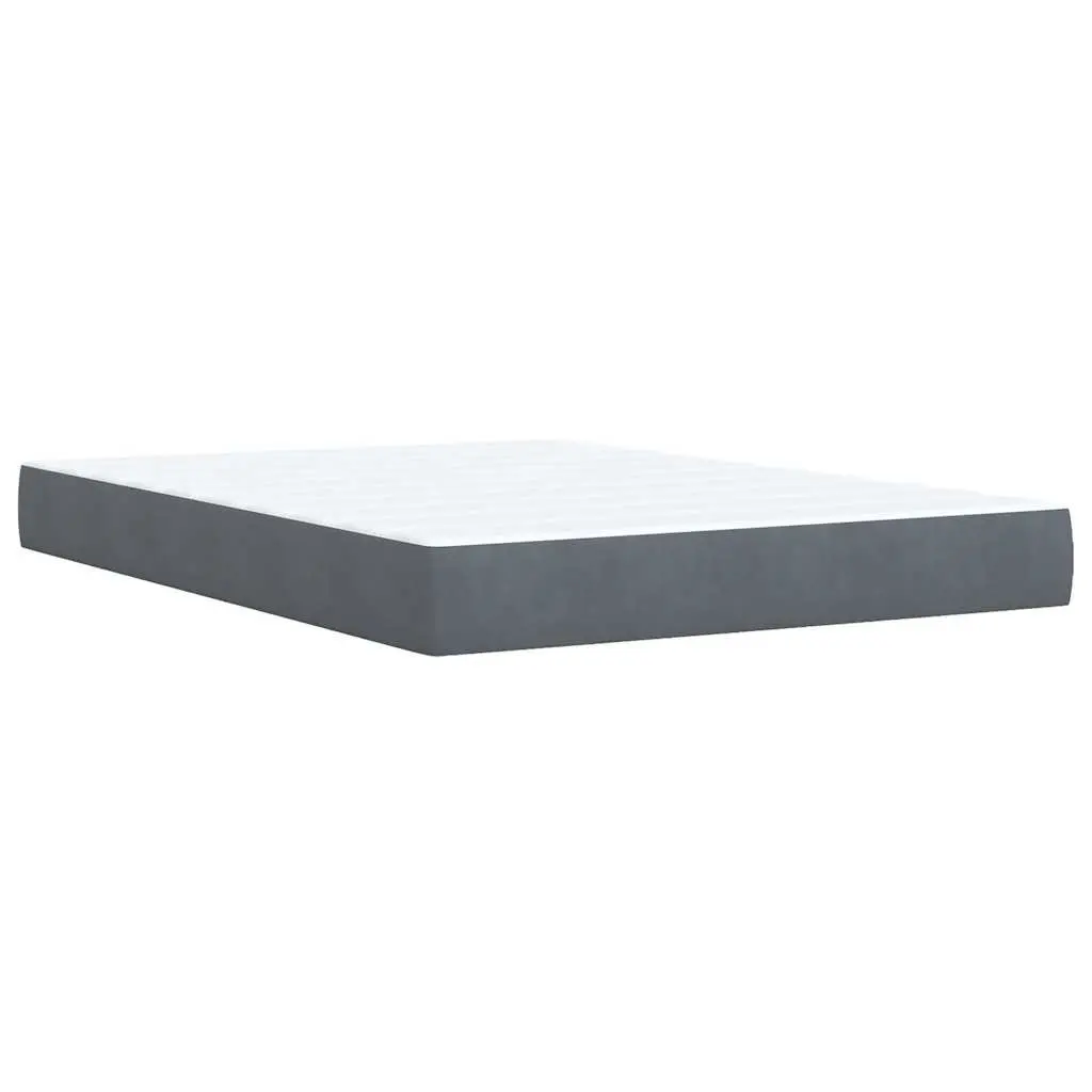 Box Spring Bed with Pocket Mattress & LED Lights
