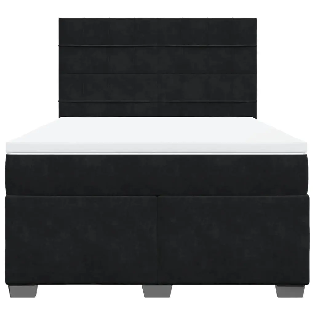 Box Spring Bed with Pocket Spring Mattress and LED Lights