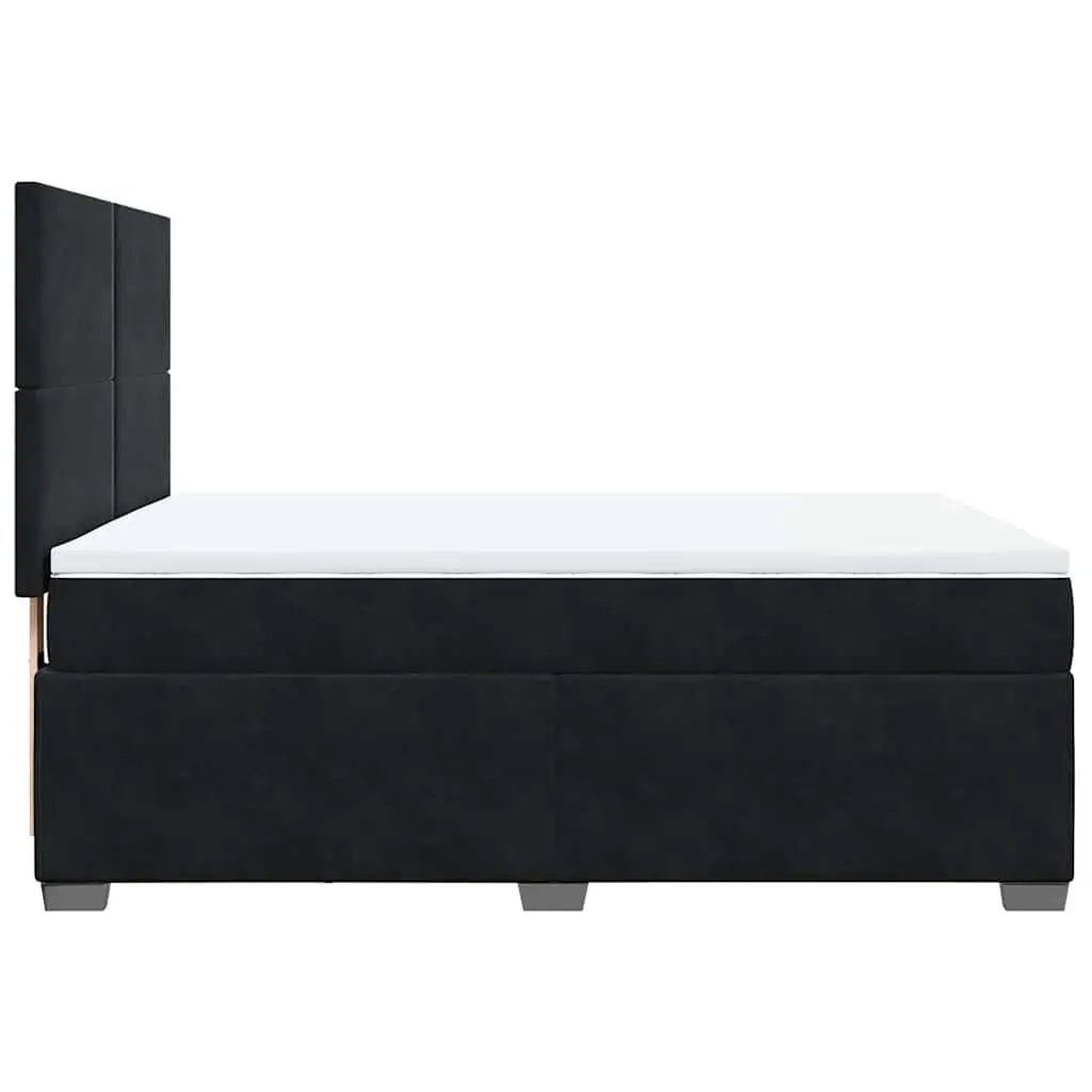 Queen Box Spring Bed with Adjustable Headboard and LED Lights
