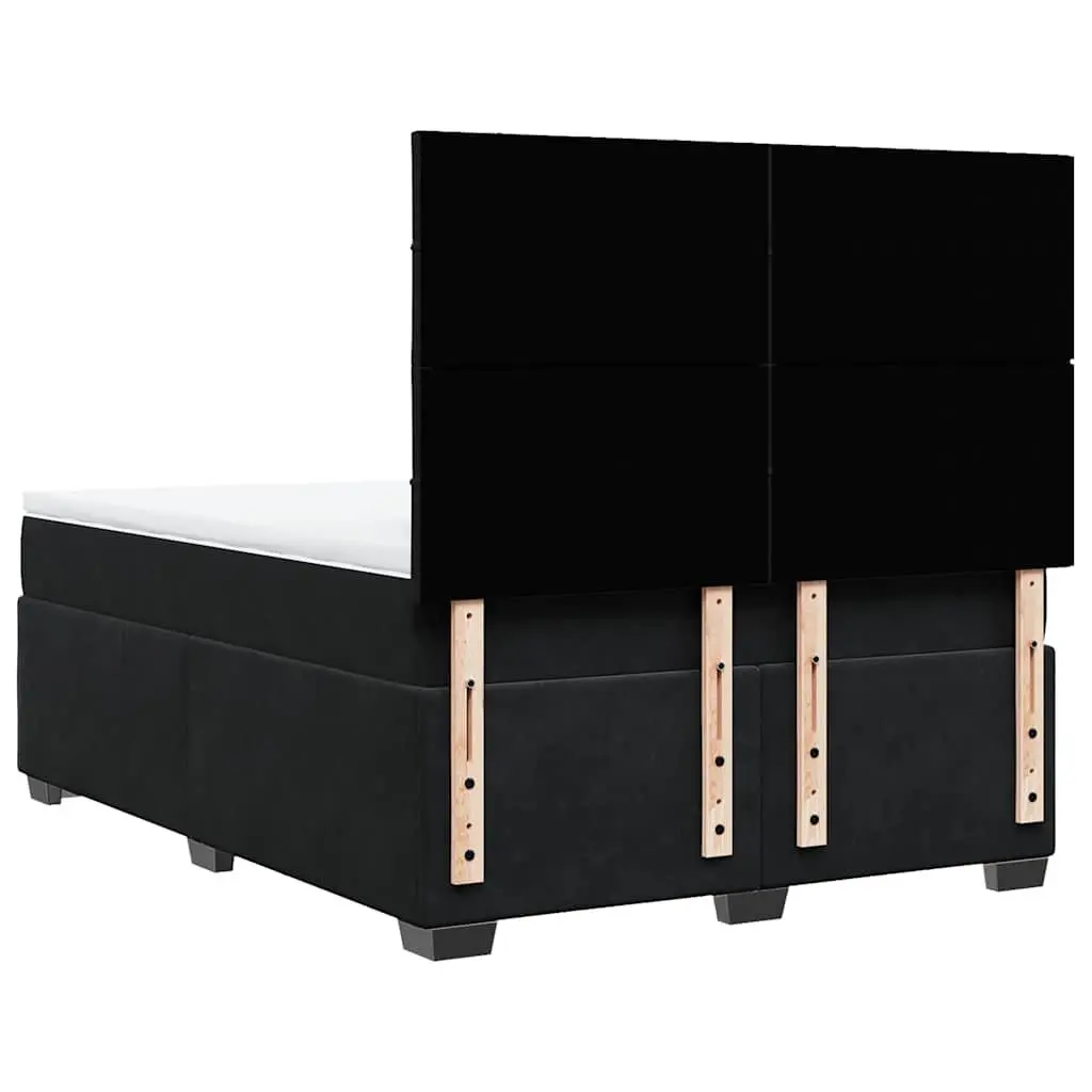 Queen Box Spring Bed with Pocket Spring Mattress LED Lights Adjustable Headboard
