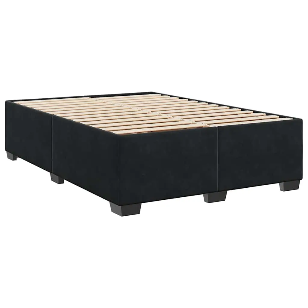 Queen Box Spring Bed with Pocket Spring Mattress LED Lights Adjustable Headboard