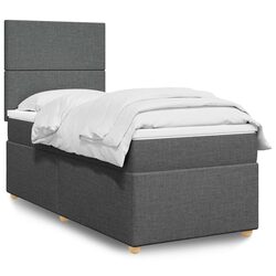 Stylish Box Spring Bed with Pocket Mattress and LED Lights