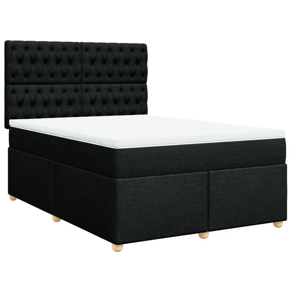 Double Box Spring Bed with Pocket Mattress and LED Headboard