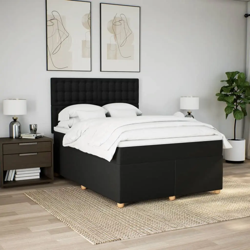 Double Box Spring Bed with Pocket Mattress & LED Headboard