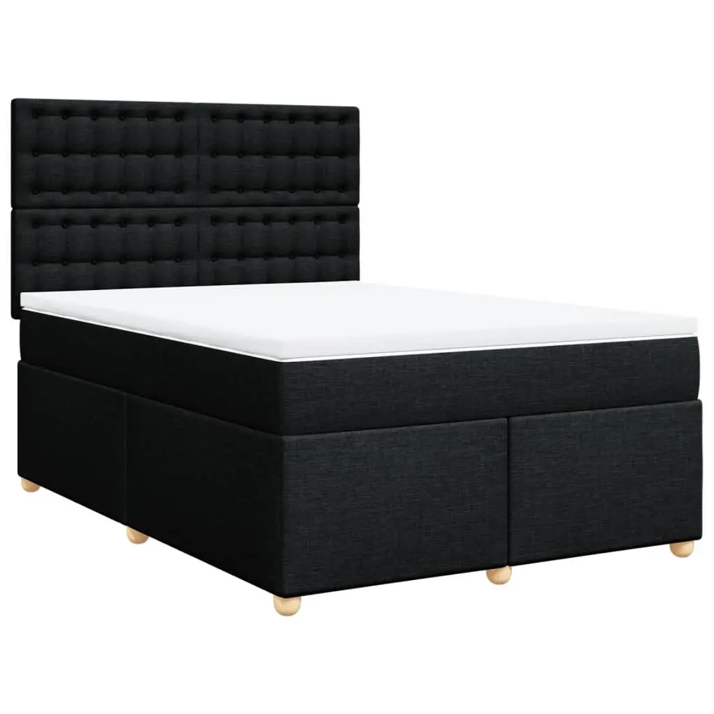 Double Box Spring Bed with Pocket Mattress & LED Headboard