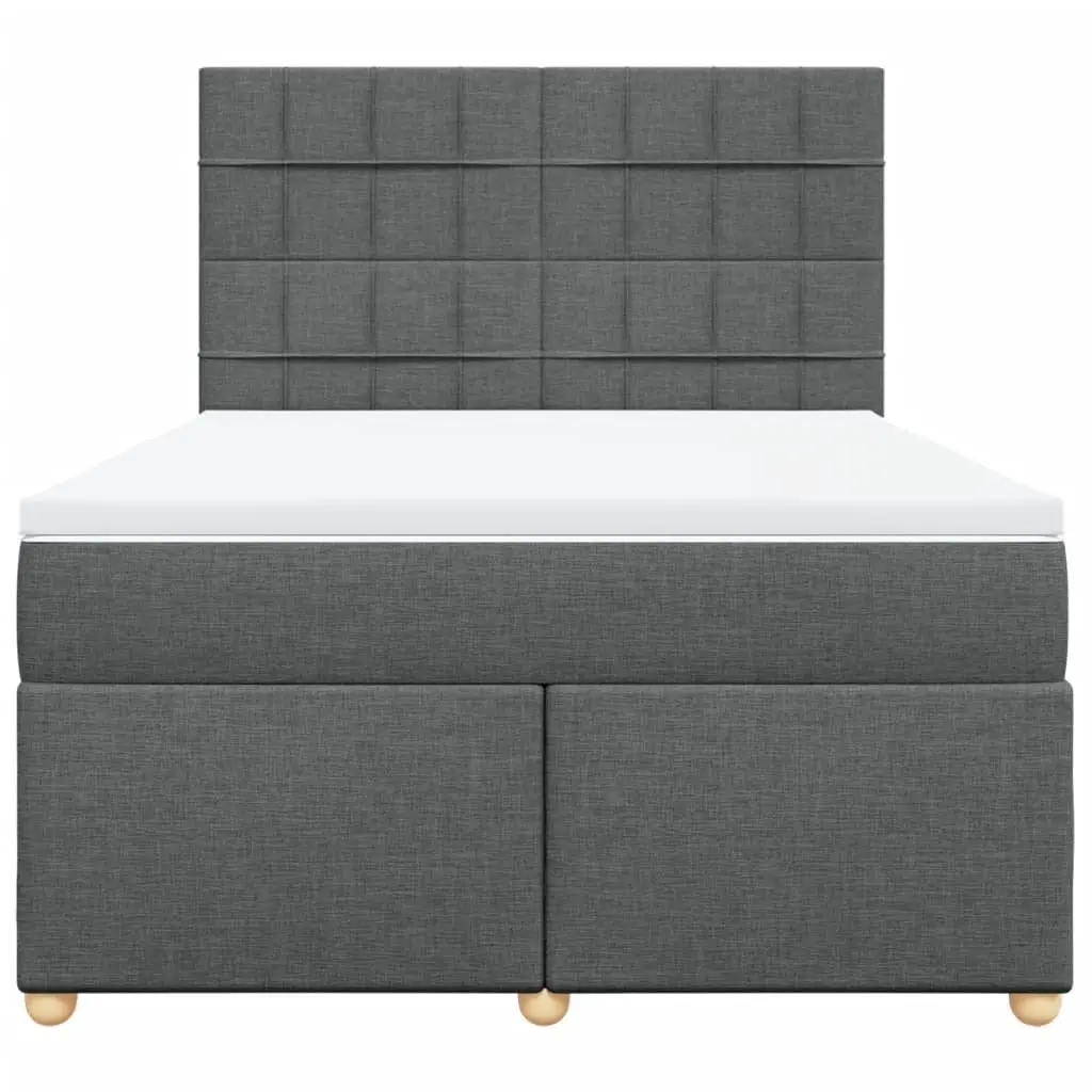 Queen Box Spring Bed with Pocket Spring Mattress & LED Lights