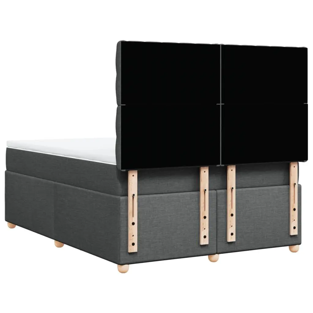 Queen Bed with Adjustable Headboard and Pocket Mattress