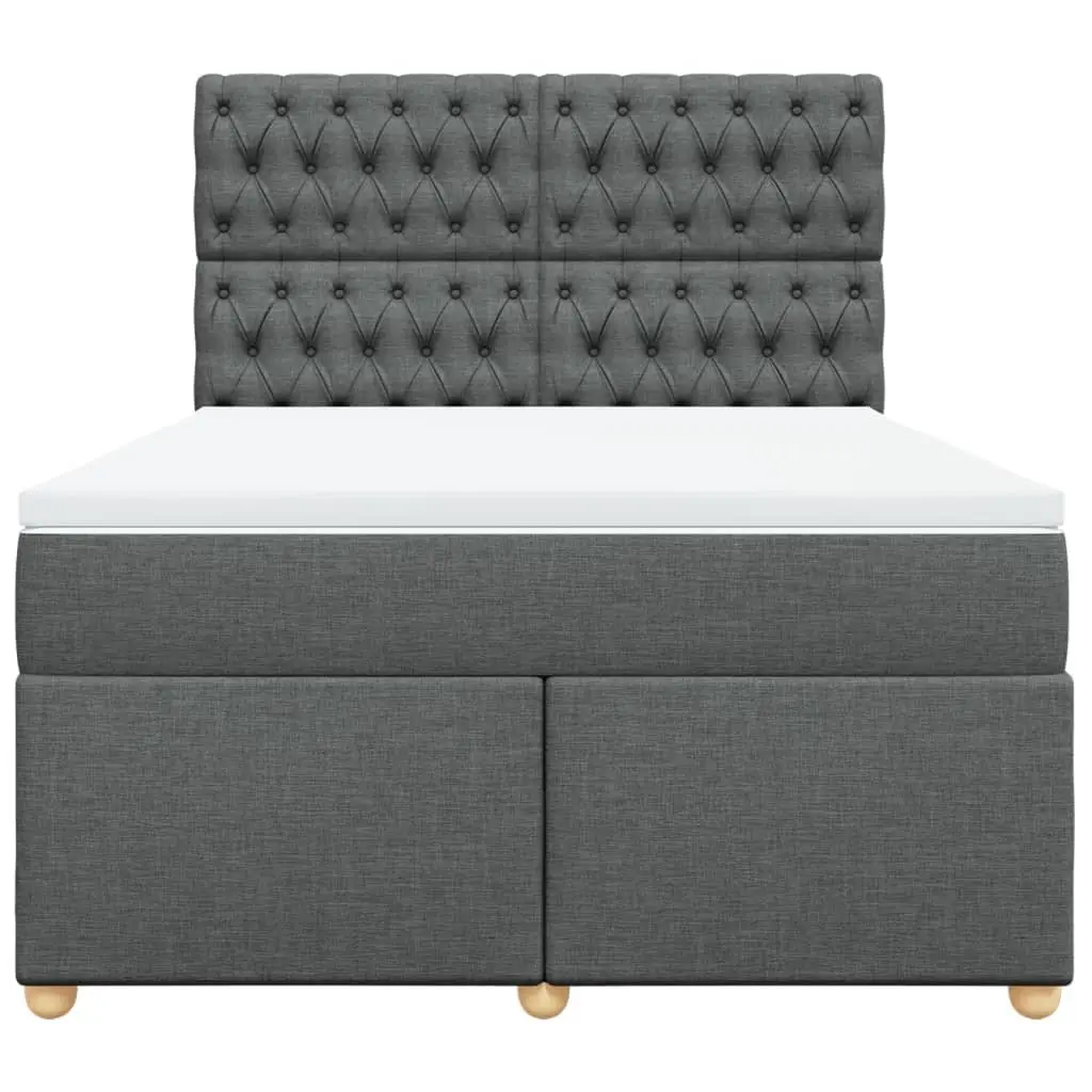Queen Bed with Adjustable Headboard and Pocket Mattress