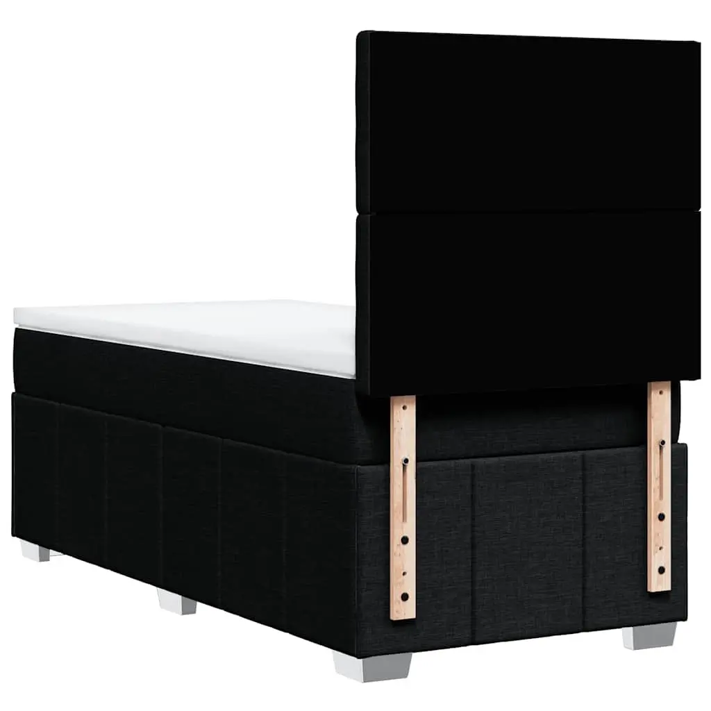 Black King Single Box Spring Bed with LED Lighting