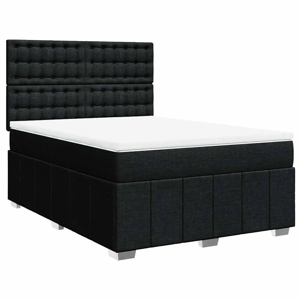 Double Box Spring Bed with LED Lights and Mattress