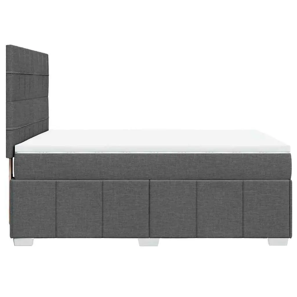 Queen Box Spring Bed with Pocket Mattress and LED Lights