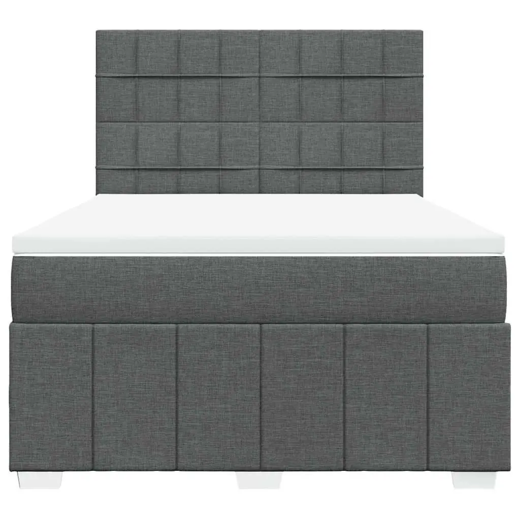 Queen Box Spring Bed with Pocket Mattress and LED Lights