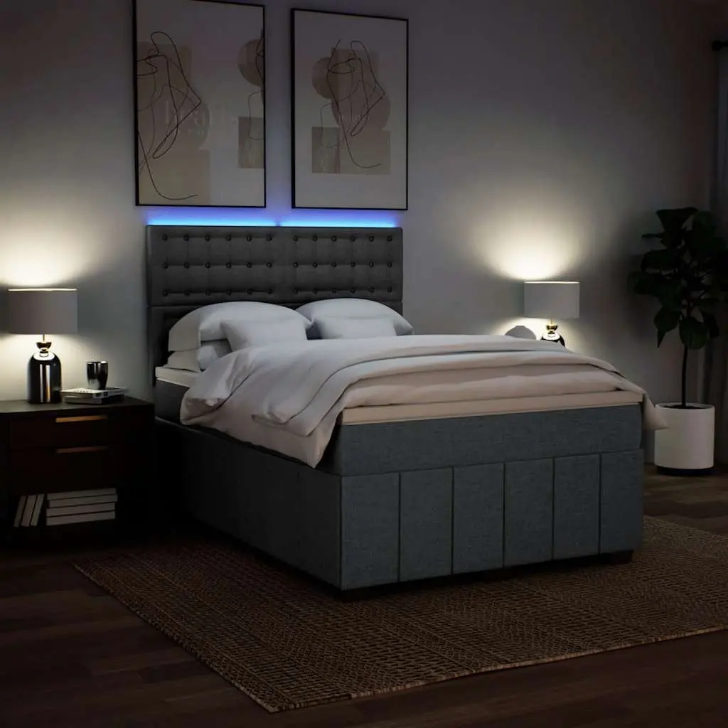 Queen Box Spring Bed with Pocket Mattress