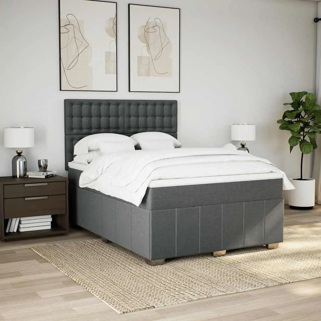 Queen Box Spring Bed with Pocket Mattress