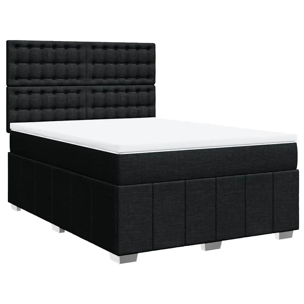 Queen Box Spring Bed with Adjustable Headboard and Pocket Spring Mattress