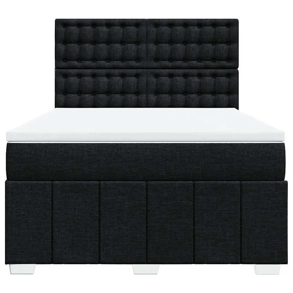 Queen Box Spring Bed with Adjustable Headboard and Pocket Spring Mattress