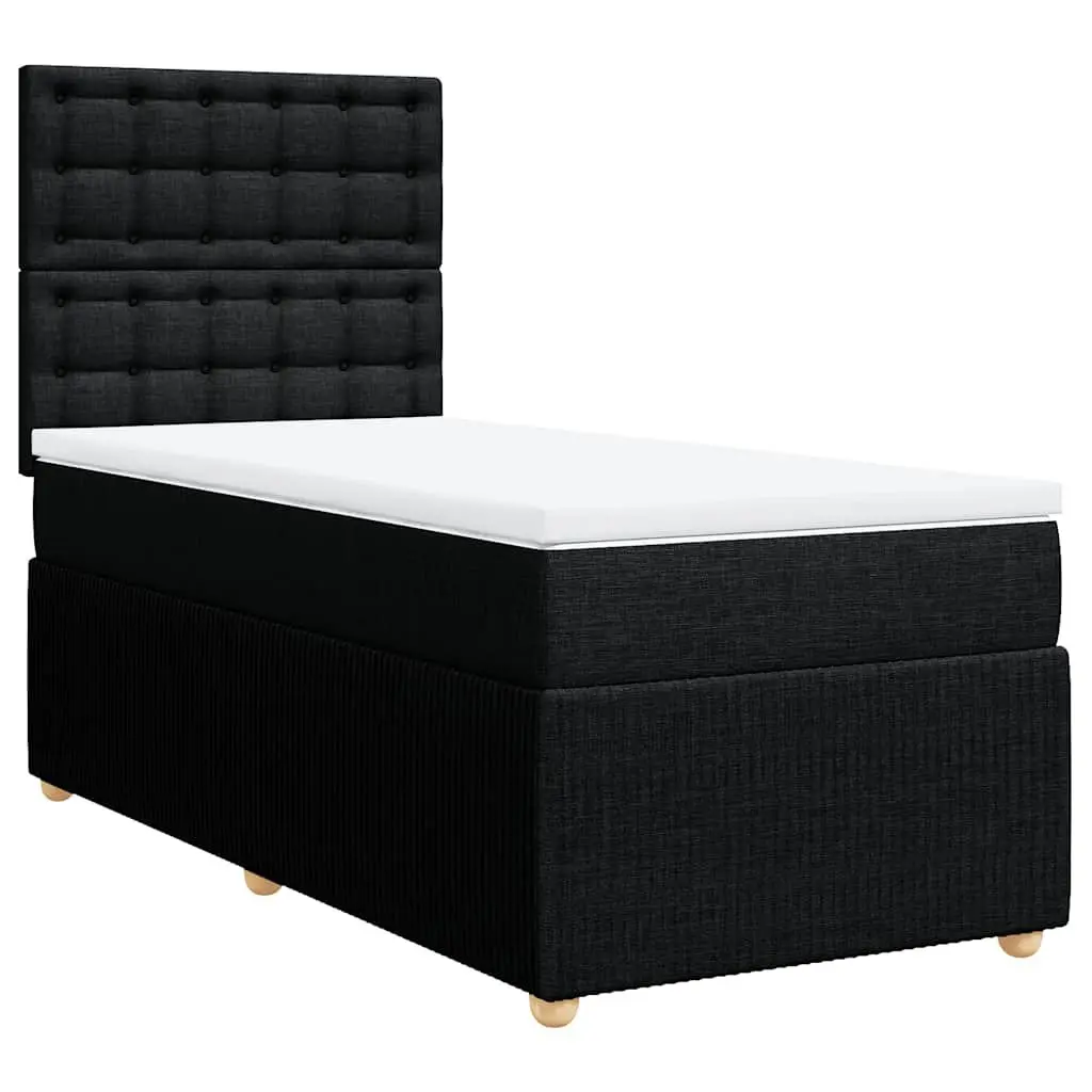 King Single Box Spring Bed with Pocket Mattress and LED Lights