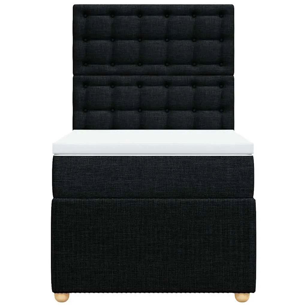 King Single Box Spring Bed with Pocket Mattress and LED Lights