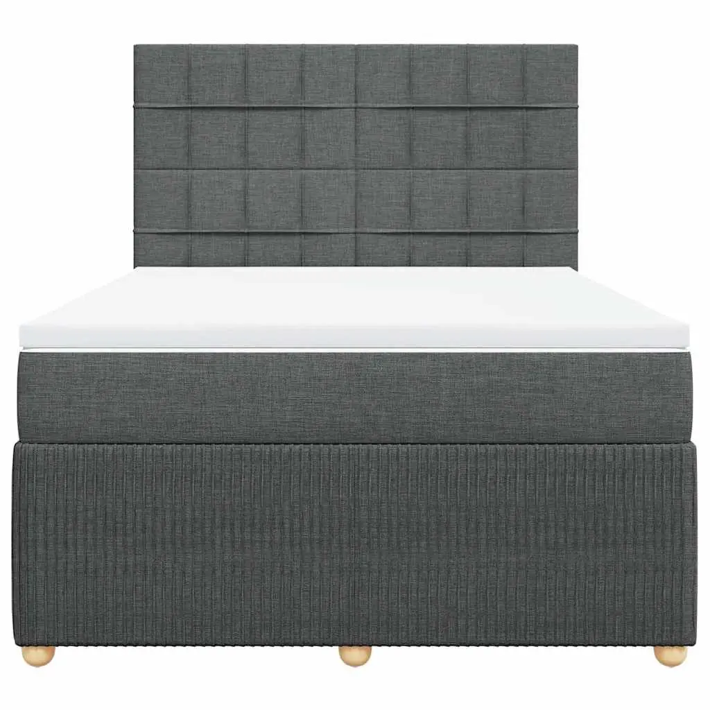 Queen Box Spring Bed with Adjustable Headboard