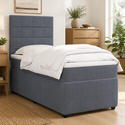 Stylish King Single Box Spring Bed with Pocket Spring Mattress