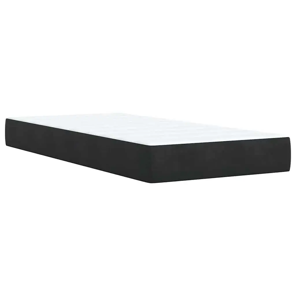 Box Spring Bed with Pocket Mattress and LED Lights