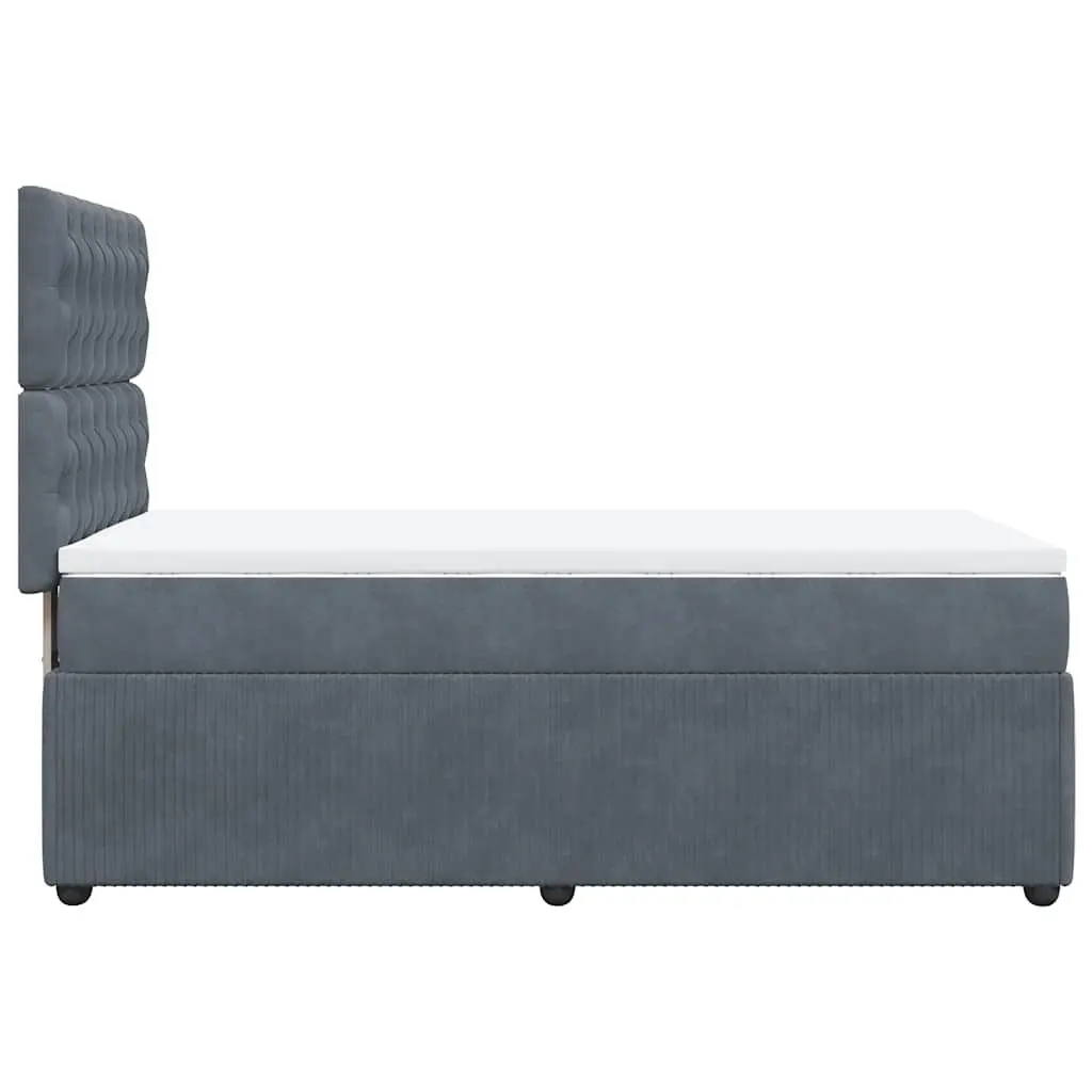 King Single Box Spring Bed with Pocket Spring Mattress in Grey
