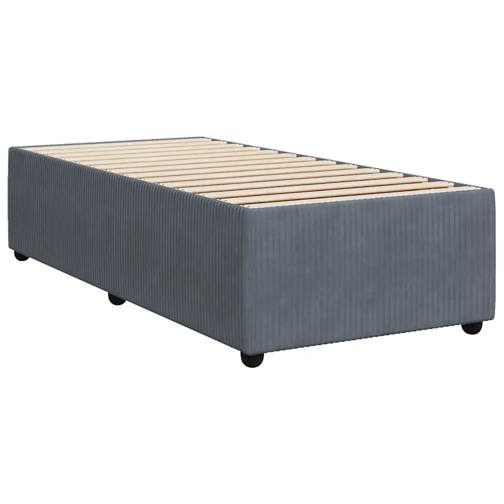 King Single Box Spring Bed with Pocket Spring Mattress in Grey