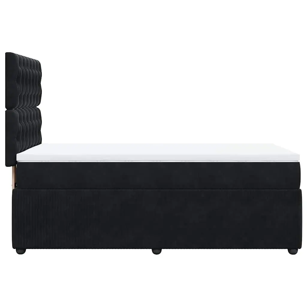 Black Velvet King Single Bed with Pocket Spring Mattress