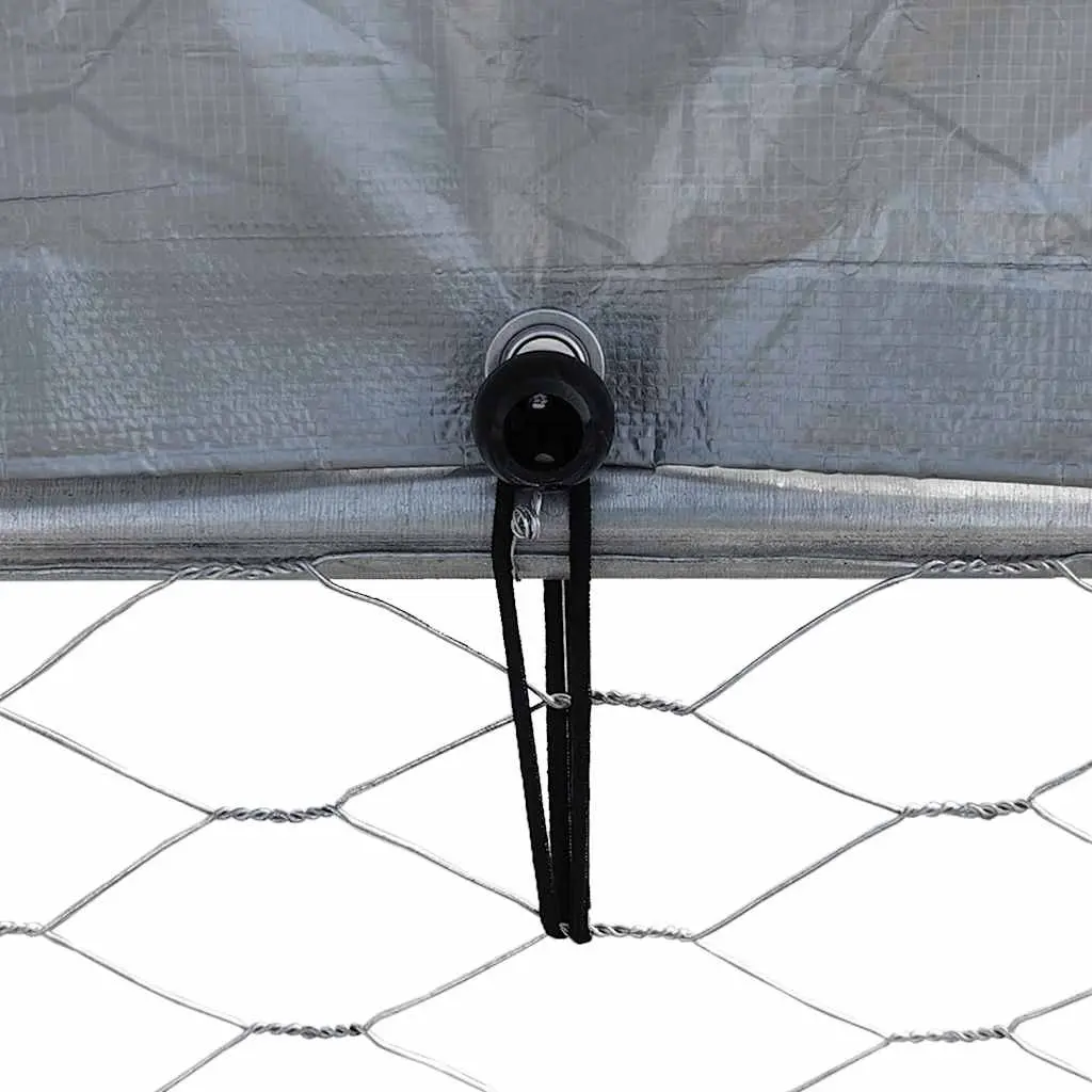 Chicken Cage Galvanised Steel Outdoor Enclosure Silver