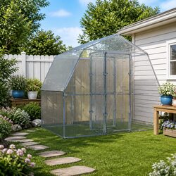Durable Large Bird Cage with Door in Silver Galvanised Steel