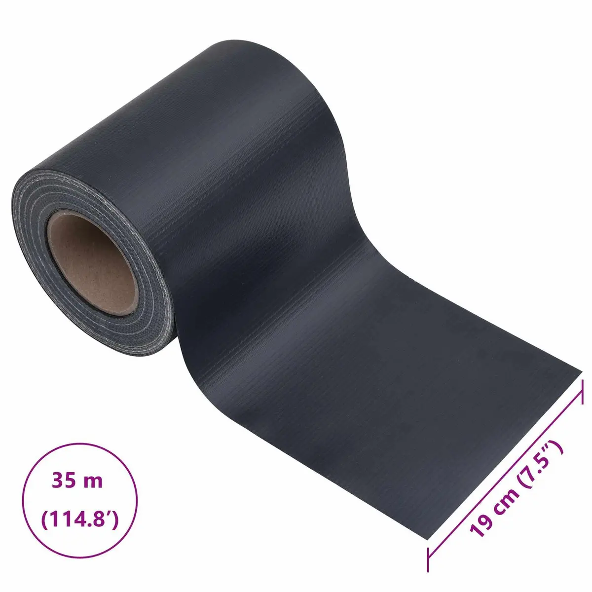 Garden Privacy Screen PVC 70 x 0.19 m Dark Grey