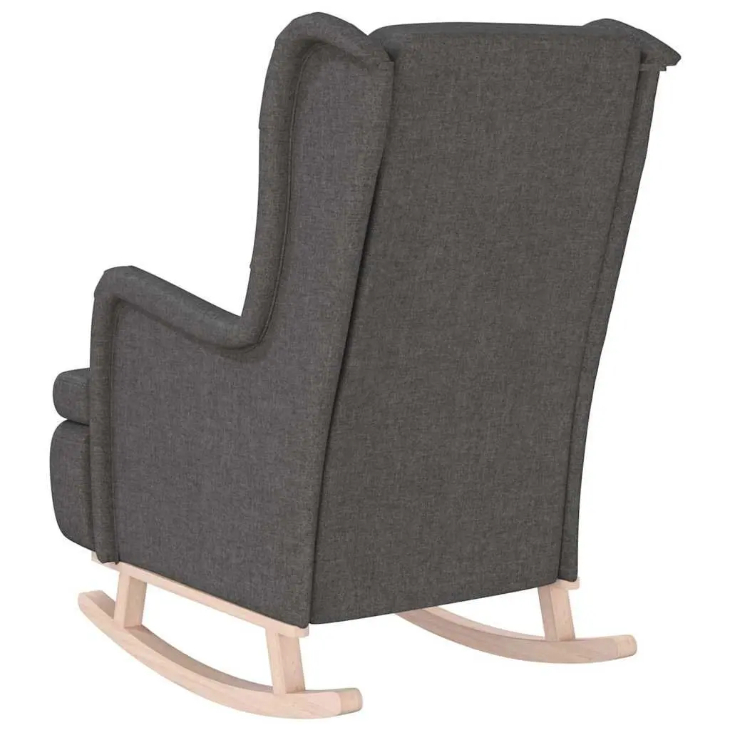 Grey Armchair with Solid Rocking Legs