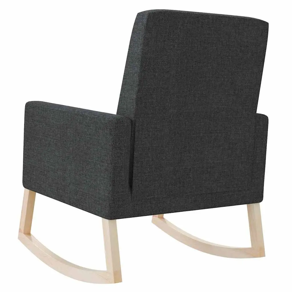 Rocking Chair Fabric Upholstered Black