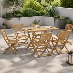 Sturdy 7-Piece Garden Dining Set for Outdoor Spaces