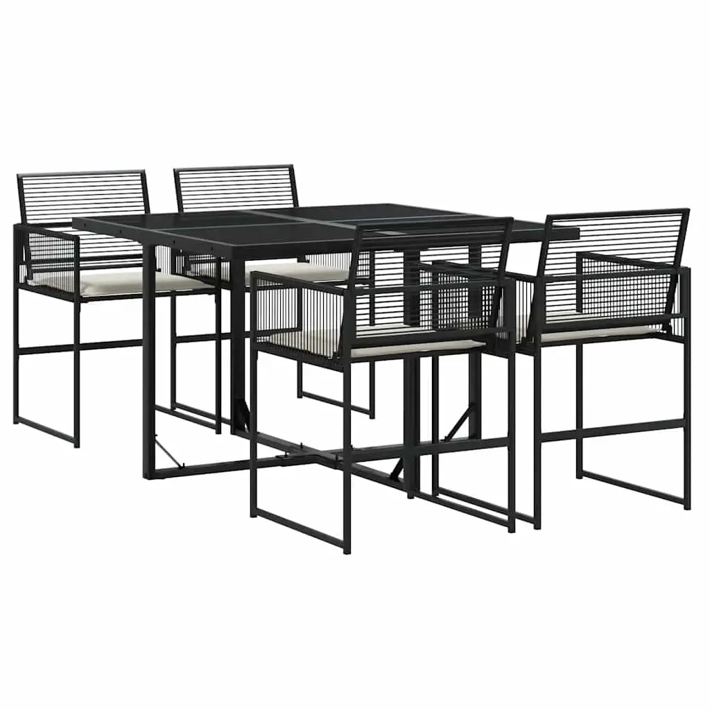 5-Piece Garden Dining Set with Cushions