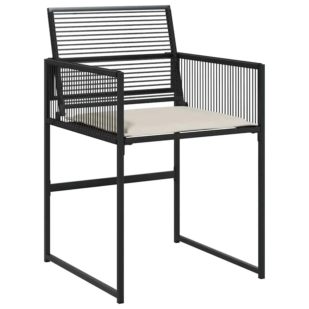 Garden Dining Set PE Rattan 9 Piece Outdoor Furniture Patio Table Chairs Cushions Black