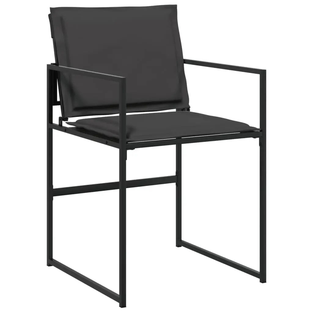 Garden Dining Set Textilene 13 Piece Outdoor Furniture Black