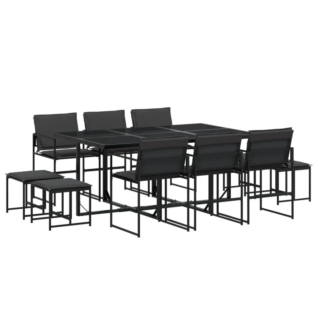 11-Piece Garden Dining Set with Textilene Chairs
